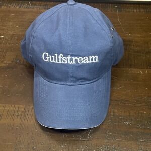 GulfstreamJet  Navy Blue Embroidered Logo Baseball Cap Hat